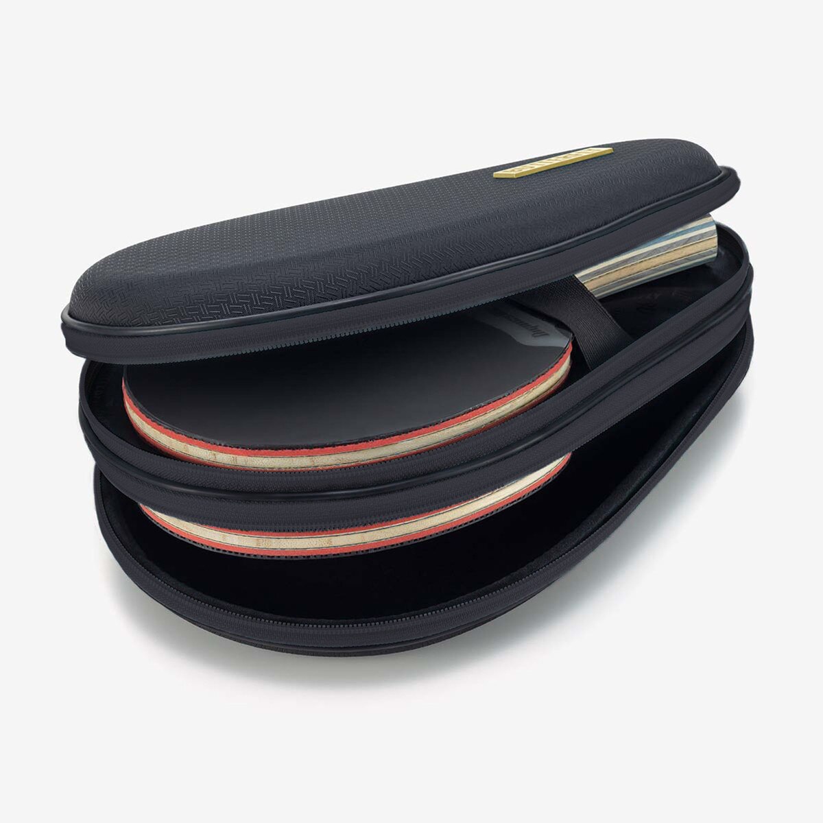 Butterfly Table Tennis Hard Full Case Pro - Gold - Open